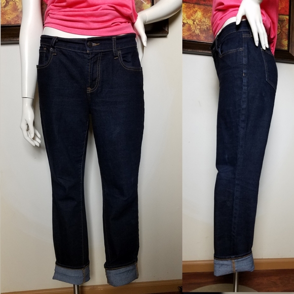 NEW W/O Tags Dark Wash Old Navy The Diva Classic Slimming JEANS Chic Sz 8 Short - Picture 8 of 8